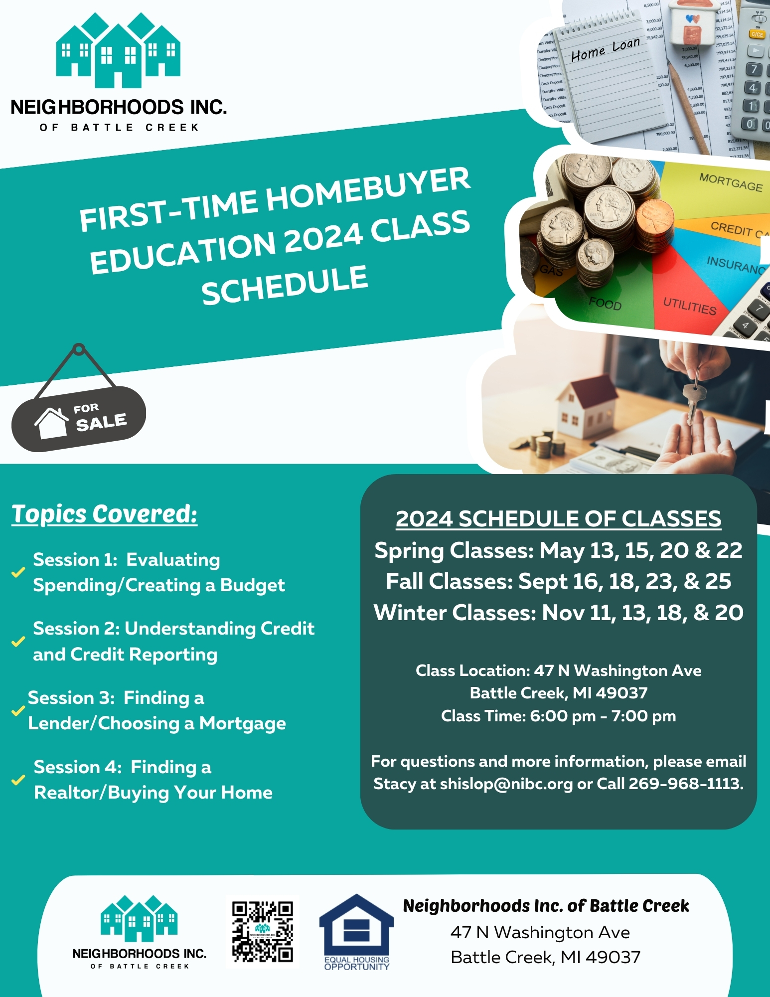 Financial Education Flyer 2024 classes